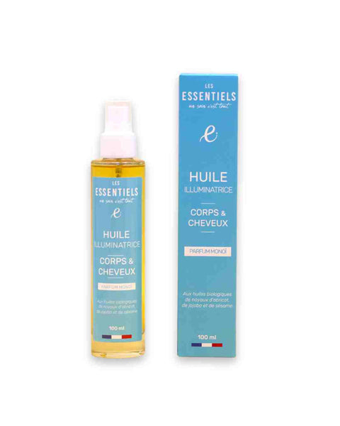 huile illuminatrice corps et cheveux au monoi