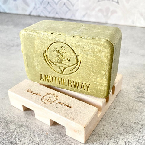 Wooden soap dish