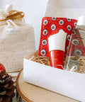 Coffret cadeau spécial noel avec Vernis Rouge, dissolvant naturle et lingette.