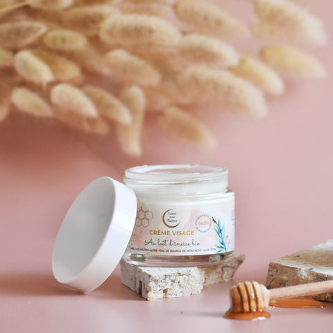 Crème visage naturelle peau sensible douceur, glow et apaisement