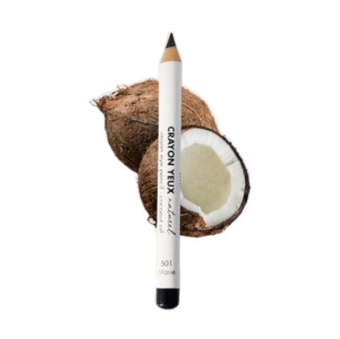 Soft and natural eye pencil with coconut oil