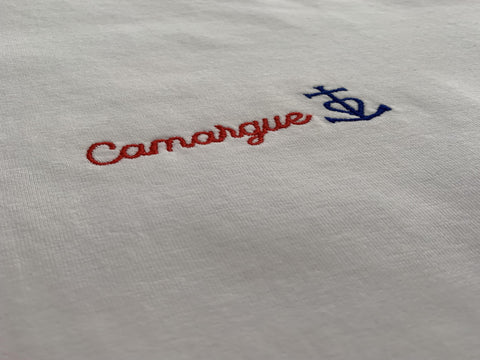 Camargue embroidered organic cotton T-shirt
